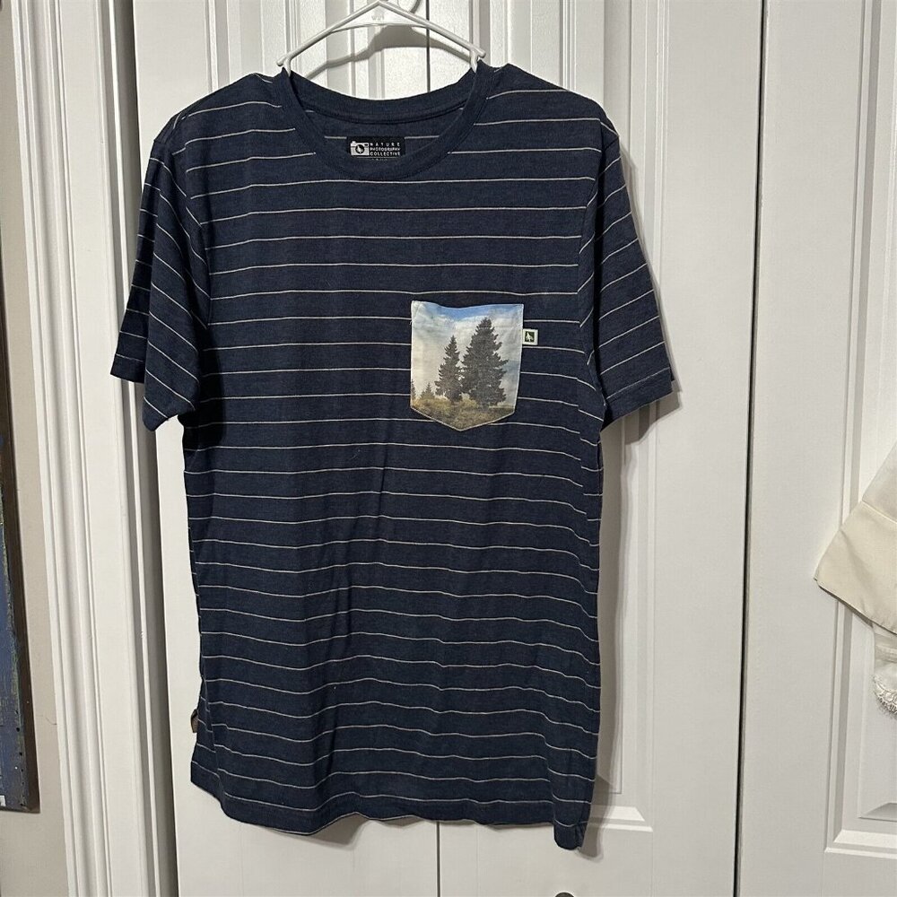 HippyTree T Shirt Mens Shirt Nature Photo Collection Blue Medium Striped